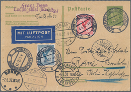 Deutsches Reich - Ganzsachen: 1932, 5 Pf Hellgrün Hindenburg Ortspostkarte, Oben U. Unten Waagerecht - Autres & Non Classés