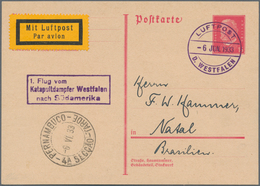 Deutsches Reich - Ganzsachen: 1933, "1. Flug Vom Katapultdampfer Westfalen Nach Südamerika". 15 Pfg. - Otros & Sin Clasificación