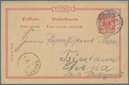 Deutsches Reich - Privatganzsachen: 1898 Privatganzsache Mit Ansicht Von Rudelsburg Nach Tsingtau üb - Sonstige & Ohne Zuordnung