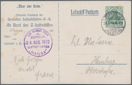 Deutsches Reich - Privatganzsachen: 1912, LZ 13 "HANSA", Luftschiffkarte Mit Eingedrucktem 5 Pfg. Ge - Otros & Sin Clasificación