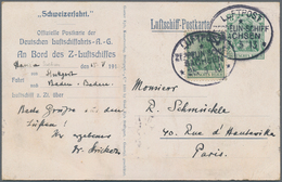 Deutsches Reich - Privatganzsachen: 1913. Luftschiff-Privatganzsache "Schweizerfahrt", Mit 5 Pfg Zus - Altri & Non Classificati