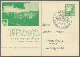 Deutsches Reich - Privatganzsachen: 1937, Privat-Postkarte 5 Pf Luftpost "Marsa Grenzlandtreffen Und - Other & Unclassified