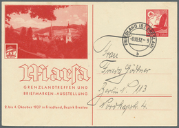 Deutsches Reich - Privatganzsachen: 1937, Privat-Postkarte 10 Pf Luftpost "Marsa Grenzlandtreffen Un - Other & Unclassified