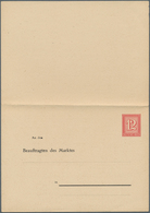 Deutsches Reich - Privatganzsachen: 1943, 12 Pf. Wertziffer, Ungebr. Klappkarte "An Den Beauftragten - Other & Unclassified