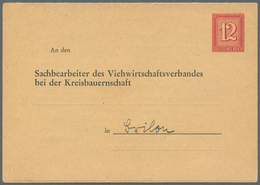 Deutsches Reich - Privatganzsachen: 1941 (ca.), Klappkarte 12 Pf Rot Wertziffer "An Den Sachbearbiet - Other & Unclassified