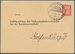Deutsches Reich - Privatganzsachen: 1943, Privat-Klappkarte 12 Pf Ziffer/Guilloche "An Den Sachbearb - Other & Unclassified