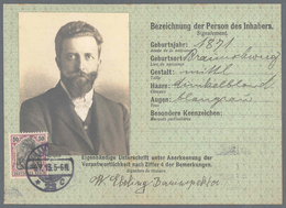 Deutsches Reich - Besonderheiten: 1913, Grüne Postausweiskarte Mit EF 50 Pf. Germania Friedensdruck - Other & Unclassified