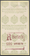 Deutsches Reich - Besonderheiten: 1914, Automaten-Einschreibe-Stempel "Berlin 9" Auf Automaten-Einli - Other & Unclassified