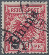 Deutsche Post In China: 1900, "5 Pf" Auf 10 Pfg. Mit Steilem Aufdruck, Farbfrisch, Gut Gezähnt Und T - Cina (uffici)