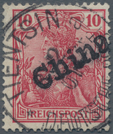 Deutsche Post In China: 1901, 10 Pfg. Handstempelaufdruck, Farbfrisches Exemplar In Guter Zähnung, K - Deutsche Post In China
