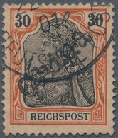 Deutsche Post In China: 1901, 30 Pfg Germania Reichspost, Handstempelaufdruck „China”, Farbfrisches - Cina (uffici)