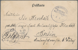 Deutsche Post In China - Besonderheiten: 1901, Ansichtkarte, Abbildung "S.M.S. HANSA" Mit Stempel "M - China (kantoren)