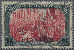 Deutsche Post In Der Türkei: 1900, 25 PIASTER A. 5 Mk Reichspost In Seltener Type I, Sauberes Bedarf - Turkse Rijk (kantoren)