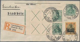 Deutsche Post In Der Türkei: 1913. 1 1/4 Pia In Mischfrankatur Mit Dem An Sich Schon Sehr Seltenem G - Turkey (offices)