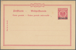 Deutsche Post In Der Türkei - Ganzsachen: 1889, Postkarte 20 PARA Auf 10 Pf Karmin Adler, Type III ( - Turkey (offices)