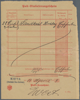 Deutsch-Neuguinea: 1909, Größerformatiger Post-Einlieferungsschein Für 22 Einschreiben Mit L2 "Kieta - German New Guinea