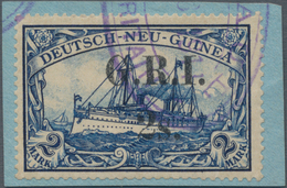 Deutsch-Neuguinea - Britische Besetzung: 1914, 2 S. Auf 2 Mark Schwärzlichblau Freimarke Von Deutsch - Nueva Guinea Alemana