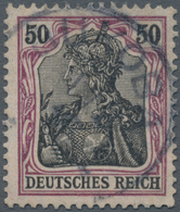 Deutsch-Ostafrika: 1915, 50 Pfg. Dunkelgraulila/schwarz Auf Mittelchromgelb (als 37 1/2 Heller Verwe - German East Africa