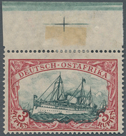 Deutsch-Ostafrika: 1905/1920, 3 Rupien Schiffszeichnung Mit Rahmentype III, Mittelstück Type II Unge - Duits-Oost-Afrika