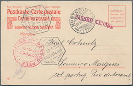 Deutsch-Ostafrika: 1917, INTERNIERTENPOST: Antwortkartenformular Der Schweizer Post Für Kriegsgefang - German East Africa