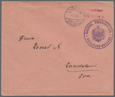 Deutsch-Ostafrika: 1916, "Frankiert Mit 7 1/2 H.", Roter L2 Klar Und Violettes Dienstsiegel Von Moro - German East Africa