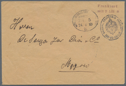 Deutsch-Ostafrika: 1916, "Frankiert Mit 7 1/2 H.", Violetter L2 Klar Und Schwarzes Dienstsiegel Von - German East Africa