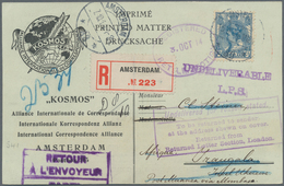 Deutsch-Ostafrika - Besonderheiten: 1914, Registered Card "KOSMOS International Correspondence Allia - Deutsch-Ostafrika