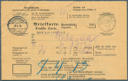 Deutsch-Südwestafrika - Besonderheiten: 1913, 9. 4., 2-sprach. Formular "Briefkarte" (Begleitschein) - Deutsch-Südwestafrika