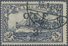 Deutsche Kolonien - Kamerun - Britische Besetzung: 1915, „C.E.F. 3 S.” Aufdruck Auf 3 Mark Violettsc - Cameroun