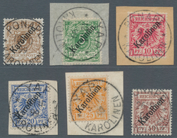 Deutsche Kolonien - Karolinen: 1899, 3 Pfg. Bis 50 Pfg. Mit Diagonalem Aufdruck, Kpl. Gestempelter S - Caroline Islands