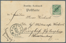 Deutsche Kolonien - Karolinen: 1899, 5 Pfg. Mit Diagonalem Aufdruck Mit Stempel "PONAPE KAROLINEN 29 - Caroline Islands