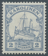 Deutsche Kolonien - Karolinen: 1900, Probedruck 2 Pfg. Kaiseryacht Graublau, Farbfrisch Und Gut Gezä - Caroline Islands