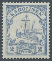 Deutsche Kolonien - Karolinen: 1900, Probedruck 2 Pfg. Kaiseryacht Graublau, Farbfrisch Und Gut Gezä - Carolinen