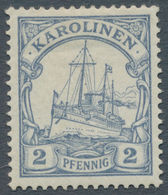 Deutsche Kolonien - Karolinen: 1900, Probedruck 2 Pfg. Kaiseryacht Graublau, Farbfrisch Und Gut Gezä - Caroline Islands