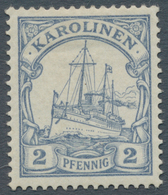 Deutsche Kolonien - Karolinen: 1900, Probedruck 2 Pfg. Kaiseryacht Graublau, Farbfrisch Und Gut Gezä - Carolinen