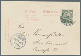 Deutsche Kolonien - Karolinen - Stempel: "KAISERLICH DEUTSCHE POSTAGENTUR PONAPE KAROLINEN", Diensts - Karolinen