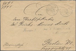 Deutsche Kolonien - Karolinen - Besonderheiten: 1910 (20.12.), Marinesache Mit Stempel "KAIS.DEUTSCH - Caroline Islands