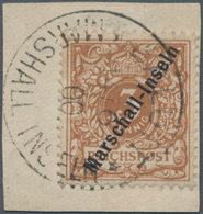 Deutsche Kolonien - Marshall-Inseln: 1899, 3 Pfennig Krone/Adler Mit Aufdruck "Marschall-Inseln"auf - Isole Marshall