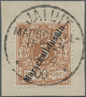 Deutsche Kolonien - Marshall-Inseln: 1897, 3 Pfg Lebhaftbraunocker Aufdruck „Marschall-Inseln”, Jalu - Marshall Islands