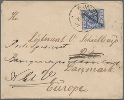 Deutsche Kolonien - Marshall-Inseln: 1897, 20 Pf Violettultramarin, Einzelfrankatur Auf Brief Von JA - Marshall Islands
