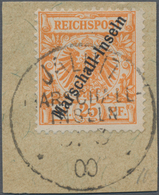 Deutsche Kolonien - Marshall-Inseln: 1899, 25 Pfg. Berliner Ausgabe Orange Mit Stempel "JALUIT MARSH - Marshall Islands