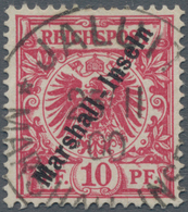 Deutsche Kolonien - Marshall-Inseln: 1899, 10 Pf. Krone/Adler Mit Aufdruck "Marshall-Inseln" In Der - Islas Marshall