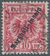 Deutsche Kolonien - Marshall-Inseln: 1899, 10 Pf. Krone/Adler Mit Aufdruck "Marshall-Inseln" In Der - Isole Marshall