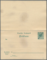Deutsche Kolonien - Marshall-Inseln - Ganzsachen: 1899, Doppelkarte 5+5 Pf Ziffer "Marschall-Inseln" - Islas Marshall