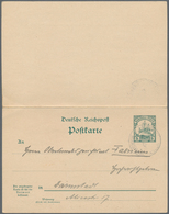 Deutsche Kolonien - Marshall-Inseln - Besonderheiten: 1912 (29.7.), 5/5 Pfg. GA-Doppelkarte (Fragete - Islas Marshall
