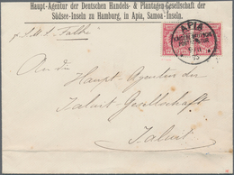 Deutsche Kolonien - Samoa - Vorläufer: 1895 (9.11.), 2 X 10 Pfg. Krone/Adler Mit Stempel "APIA KAISE - Samoa