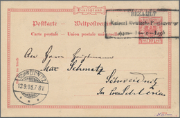 Deutsche Kolonien - Samoa - Vorläufer: 1895, Schwarzer Rahmenstempel "BEAHLT Kaiser.Deutsche Postage - Samoa