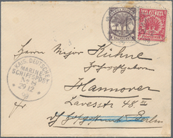 Deutsche Kolonien - Samoa - Besonderheiten: 1899 (29.12.), 10 Pfg. Krone/Adler + Beifrankatur Palm T - Samoa
