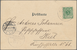 Deutsche Kolonien - Samoa - Besonderheiten: 1900 (23.2.), 5 Pfg. Krone/Adler Mit Stempel "KAIS.DEUTS - Samoa