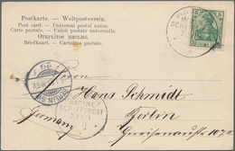 Deutsche Kolonien - Samoa - Besonderheiten: 1906 (12.11.), 5 Pfg. Germania Mit Stempel "KAIS.DEUTSCH - Samoa